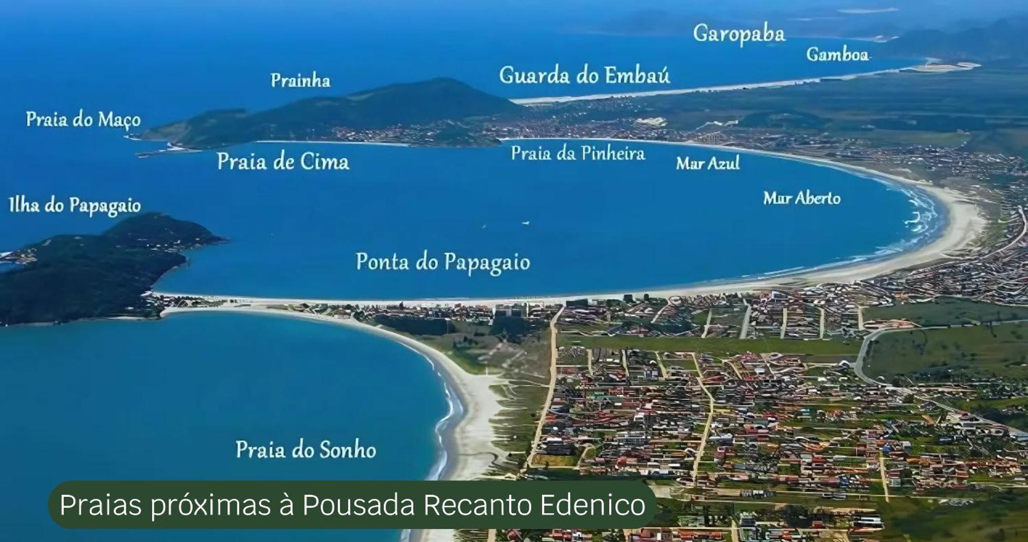 Pousada Recanto Edenico - A Beira Mar Da Praia Ponta Do Papagaio, Palhoca Sc Екстер'єр фото
